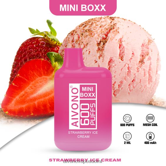 mansikkajäätelöä Aivono AIM MINI BOXX 600 V6D0ZD232 | Aivono Vape Review